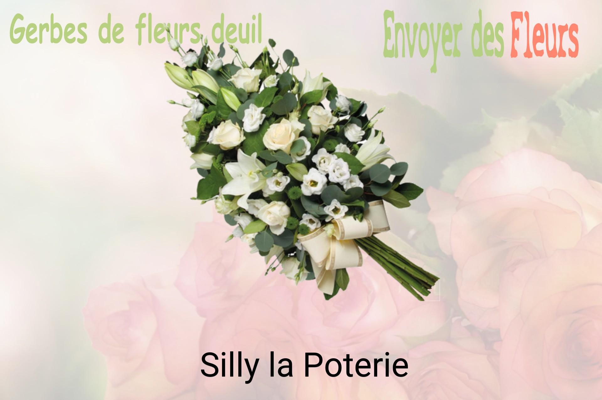Gerbe de fleurs de deuil livrée à Silly-la-Poterie